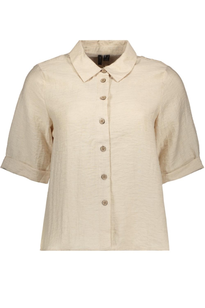 VMHEAVEN 2/4 SHIRT WVN GA 10324535 OATMEAL